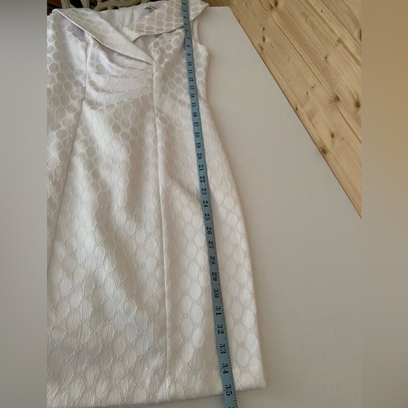 DRESS BARN Women’s Size 4 White Sleeveless Sheath Formal Cocktail Party Dress - Picture 9 of 13